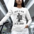 Halloween Skeleton Pun Book Lover Library Joke Unisex Long Sleeve T-Shirt