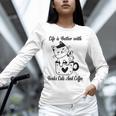 Life Is Better With Books Cats And Coffee Shirt Unisex Long Sleeve T-Shirt
