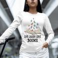 Live Laugh & Love Books Reading Butterfly Book Lover Bookish Premium Unisex Long Sleeve T-Shirt Live Laugh & Love Books Reading Butterfly Book Lover Bookish Premium Unisex Long Sleeve T-Shirt
