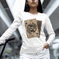 Queen Of Books Playing Card Aesthetic For Book Lovers Premium Tri-Blend Unisex Long Sleeve T-Shirt