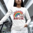 Read A Book Bruh Rainbow Vintage Reading Library Student Unisex Long Sleeve T-Shirt Read A Book Bruh Rainbow Vintage Reading Library Student Unisex Long Sleeve T-Shirt