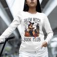 Salem Witch Book Club Bookish Retro Halloween Cat Unisex Long Sleeve T-Shirt