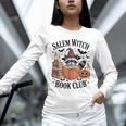 Salem WItch Book Club Halloween Raccoon Witch Reading Book Unisex Long Sleeve T-Shirt