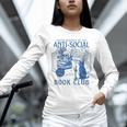 Sarcastic Anti Social Book Club Cat Skull Book Lover Unisex Long Sleeve T-Shirt Sarcastic Anti Social Book Club Cat Skull Book Lover Unisex Long Sleeve T-Shirt