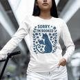 Sorry I'm Booked Cat Reading Book Boho Flowers Vintage Unisex Long Sleeve T-Shirt