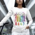 Subtle Floral Foxglove Daisy Tulip Book Lover Unisex Long Sleeve T-Shirt