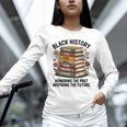 History Month Teacher Reading Book Lover Floral Stack Premium Tri-Blend Unisex Long Sleeve T-Shirt