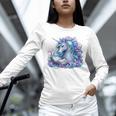 Unicorn Reading For Book Lovers Readers Unisex Long Sleeve T-Shirt Unicorn Reading For Book Lovers Readers Unisex Long Sleeve T-Shirt