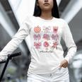 Valentine Teacher Cute Bows Apple Globe Pencil Books Art Unisex Long Sleeve T-Shirt Valentine Teacher Cute Bows Apple Globe Pencil Books Art Unisex Long Sleeve T-Shirt