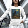 Van Gogh Starry Night Art Cat And Book Lovers Premium Tri-Blend Unisex Long Sleeve T-Shirt Van Gogh Starry Night Art Cat And Book Lovers Premium Tri-Blend Unisex Long Sleeve T-Shirt