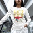 Wake Up Smarter Librarian Book Stack Premium Tri-Blend Unisex Long Sleeve T-Shirt