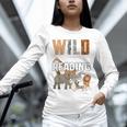 Wild About Reading Book Reader Book Nerd Book Reading Lover Premium Tri-Blend Unisex Long Sleeve T-Shirt