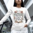 Women's She Blooms Among The Pages Women Mom Wife Floral Book Lover Unisex Long Sleeve T-Shirt