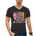 100th Day Of School Teacher Floral 100 Days In The Books Men's V-Neck T-Shirt 100th Day Of School Teacher Floral 100 Days In The Books Men's V-Neck T-Shirt