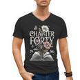 1986 Chapter Forty 40th Birthday Wildflower Book 40 Year Old Men's V-Neck T-Shirt 1986 Chapter Forty 40th Birthday Wildflower Book 40 Year Old Men's V-Neck T-Shirt