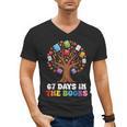 67 Days In The Books Reading Teacher 67th Day Of School Kids Men's V-Neck T-Shirt 67 Days In The Books Reading Teacher 67th Day Of School Kids Men's V-Neck T-Shirt