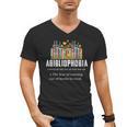 Abibliophobia Definition Book Reader Book Nerd Book Reading Men's V-Neck T-Shirt