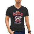 Adorable Book Lover Cowboy With Reading Glasses Cute Men's V-Neck T-Shirt Adorable Book Lover Cowboy With Reading Glasses Cute Men's V-Neck T-Shirt