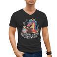 Adorable Book Lover Dragon Read Books Be Kind Stay Weird Men's V-Neck T-Shirt