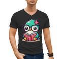 Adorable Book Lover Humming Bird With Reading Glasses Cute Men's V-Neck T-Shirt Adorable Book Lover Humming Bird With Reading Glasses Cute Men's V-Neck T-Shirt