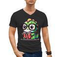 Adorable Book Lover Iguana With Reading Glasses Cute Men's V-Neck T-Shirt