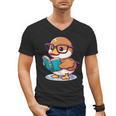 Adorable Book Lover Mallard Duck With Reading Glasses Cute Men's V-Neck T-Shirt