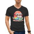 Adorable Book Lover Parrot With Reading Glasses Cute Men's V-Neck T-Shirt