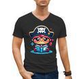 Adorable Book Lover Pirate With Reading Glasses Cute Men's V-Neck T-Shirt