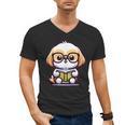 Adorable Book Lover Shih Tzu With Reading Glasses Cute Men's V-Neck T-Shirt