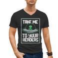 Alien Quote Take Me To Your Readers Sci-Fi Ufo Book Lover Men's V-Neck T-Shirt Alien Quote Take Me To Your Readers Sci-Fi Ufo Book Lover Men's V-Neck T-Shirt