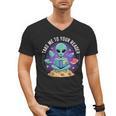 Alien Reader Reading Teacher Librarian Book Lover Men's V-Neck T-Shirt