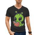 Alien Reading Book Believe In Yourself Kids Women Men Men's V-Neck T-Shirt Alien Reading Book Believe In Yourself Kids Women Men Men's V-Neck T-Shirt