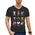 Ally Anti Trump Liberal BLM Love Is Love Banned Books Icons Men's V-Neck T-Shirt