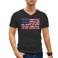 America US Flag Books Library Reading For Book Lover Reader Men's V-Neck T-Shirt