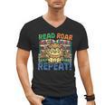 Animals Read Reading Book Library First Day Of School Kids Men's V-Neck T-Shirt