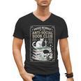 Anti-Social Book-Club Cat Graphic Men's V-Neck T-Shirt