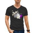 Asexual Book Lover LGBT Reading Pride Ace Flag Daisy Men's V-Neck T-Shirt