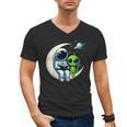 Astronaut Reading Book To Alien Shirt Moon Space Lover Kids Men's V-Neck T-Shirt