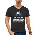 Audiobooks Listener Book Reading Lover Fun Men's V-Neck T-Shirt