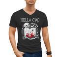 Bella Ciao Goodbye Beautiful Skull Book Of Dark Magic Occult Men's V-Neck T-Shirt