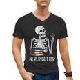 Never Better Skeleton Read Reading Book Librarian Men Women Men's V-Neck T-Shirt Never Better Skeleton Read Reading Book Librarian Men Women Men's V-Neck T-Shirt
