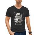 Boo Skeleton Skull Books Halloween Women School Teacher Kid Men's V-Neck T-Shirt Boo Skeleton Skull Books Halloween Women School Teacher Kid Men's V-Neck T-Shirt