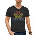 The Book Was Better Retro 70s Vintage Men's V-Neck T-Shirt