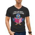 This Is My Book Character Costume Cute Pigeon Kids Reading Men's V-Neck T-Shirt