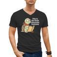 This Is My Book Character Costume Turtle Kids Reading Men's V-Neck T-Shirt This Is My Book Character Costume Turtle Kids Reading Men's V-Neck T-Shirt