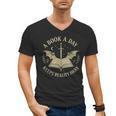 A Book A Day Keeps Reality Away Reading Escape Quote Men's V-Neck T-Shirt A Book A Day Keeps Reality Away Reading Escape Quote Men's V-Neck T-Shirt