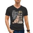 Book And Dog Lover Bookworm Reader Book Lover Men's V-Neck T-Shirt