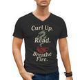 Book Dragon Fantasy Reader Cozy Reading Book Lover Dragon Men's V-Neck T-Shirt Book Dragon Fantasy Reader Cozy Reading Book Lover Dragon Men's V-Neck T-Shirt