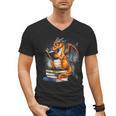 Book Dragon Reading Book Lover Men's V-Neck T-Shirt Book Dragon Reading Book Lover Men's V-Neck T-Shirt