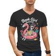 Book Girl Summer Skeleton Reading Books Lovers Beach Men's V-Neck T-Shirt Book Girl Summer Skeleton Reading Books Lovers Beach Men's V-Neck T-Shirt